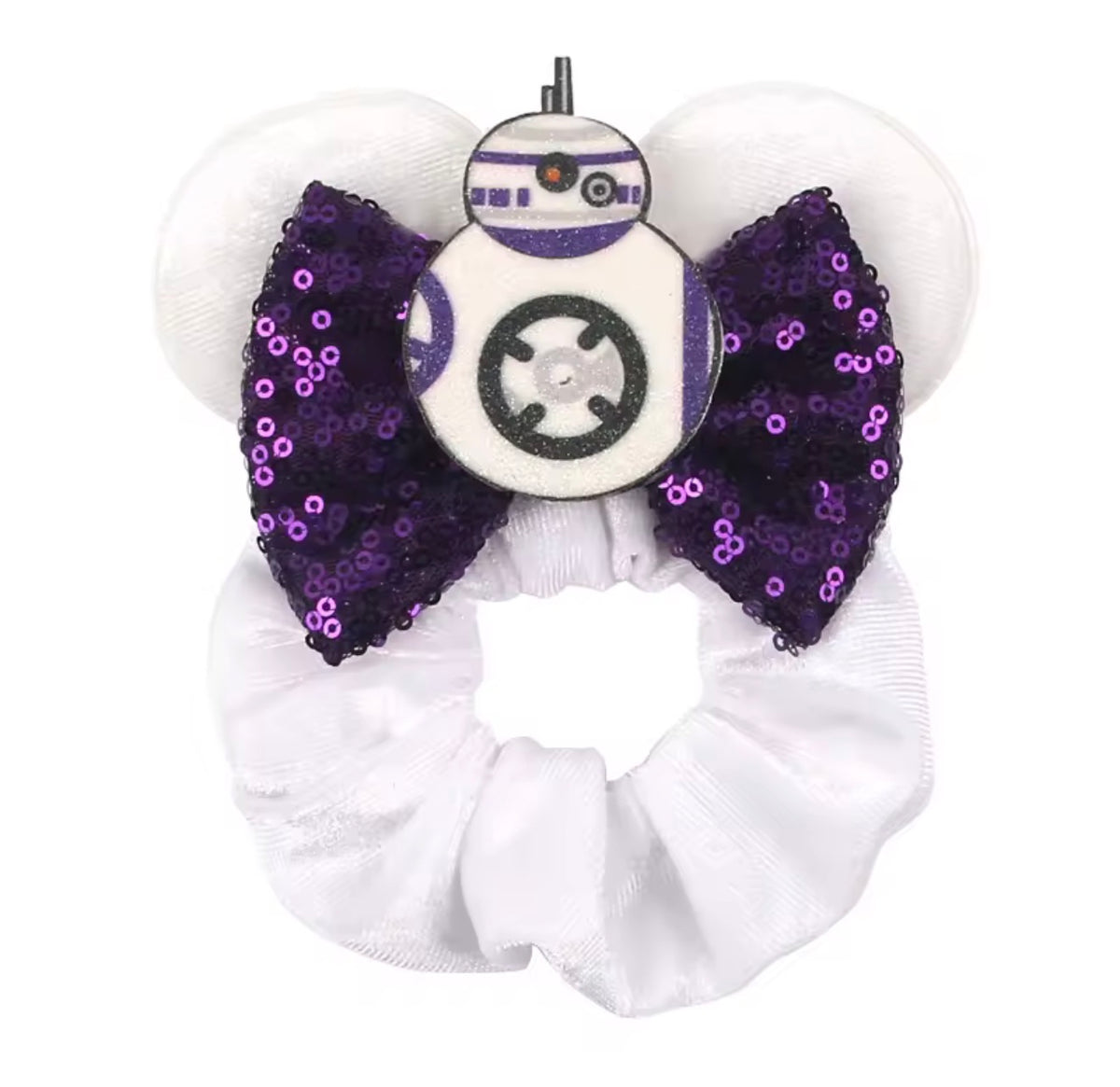 Mouse Ear Velvet Scrunchie, BB8, Star Wars, Droid