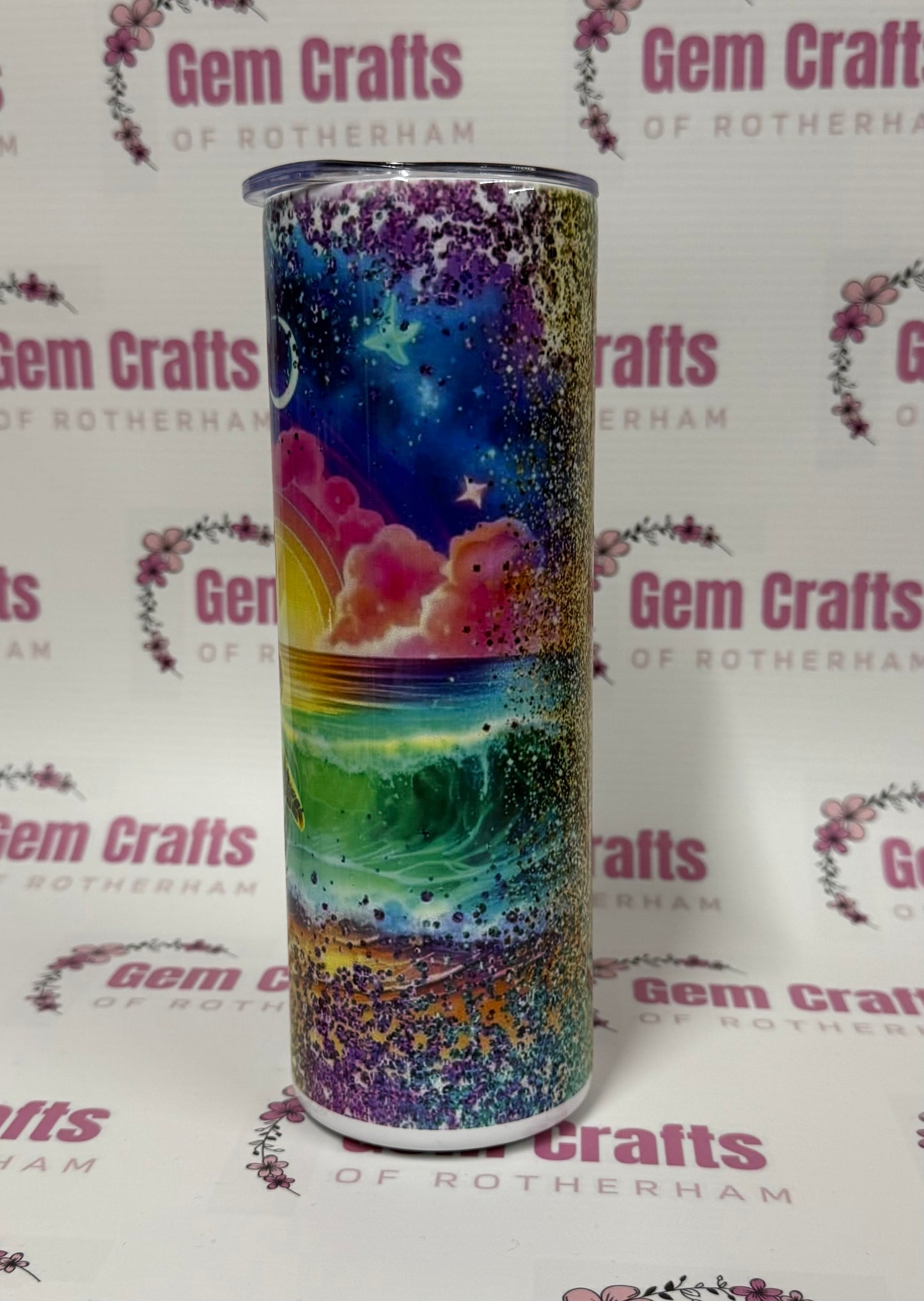 Beach Turtle, 20oz Tumbler, Insulated, Stainless Steel, Hot & Cold use