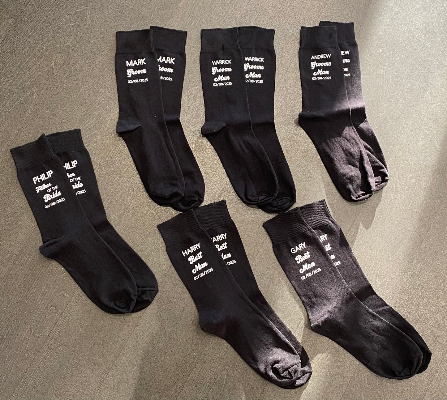 Personalised Wedding Socks! Wedding, Groom, Best Man, Grooms Man, Father of the Bride