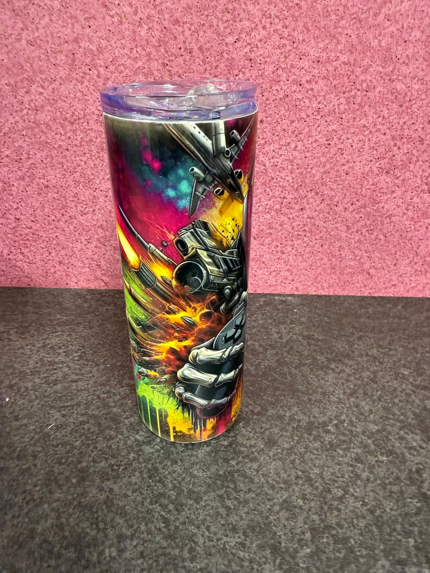 Skull Gamer, 20oz Tumbler, Insulated, Stainless Steel, Hot & Cold use