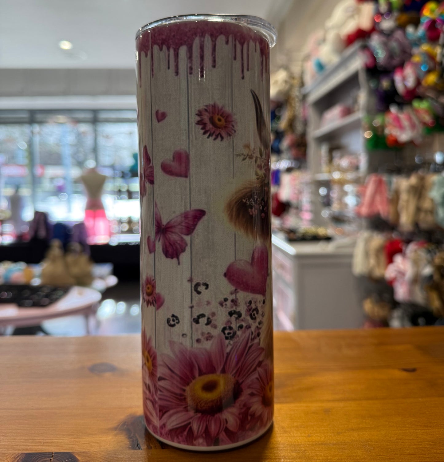 Pink Highland Cow, 20oz Tumbler, Insulated, Stainless Steel, Hot & Cold use, Personalised