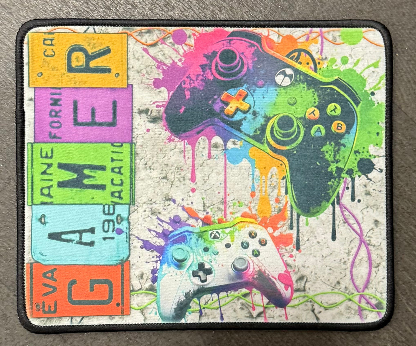 Gamer Design, Fabric Mouse Mat, Desk Saver, Gamer, Work, Computer