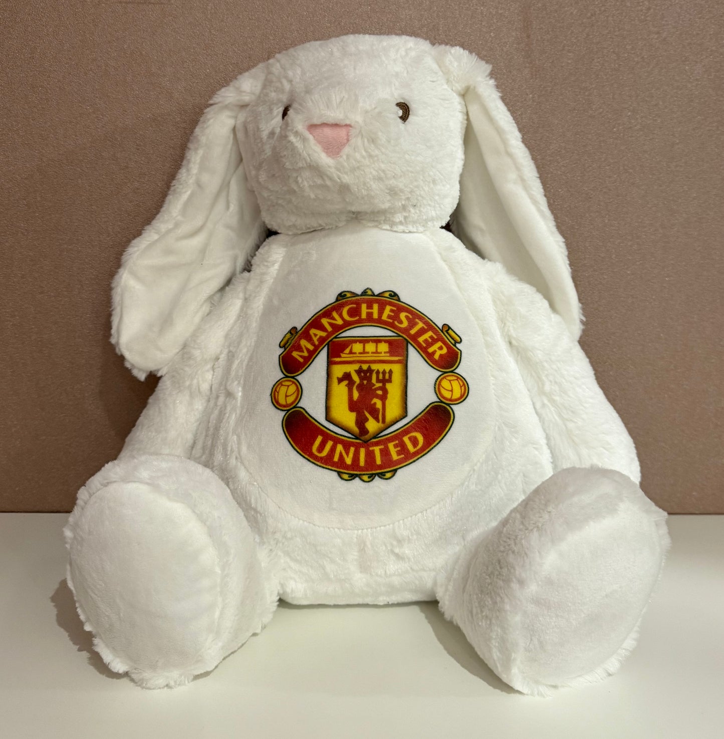 Manchester United, White Rabbit, Tummi Bear, Personalised Soft Toy