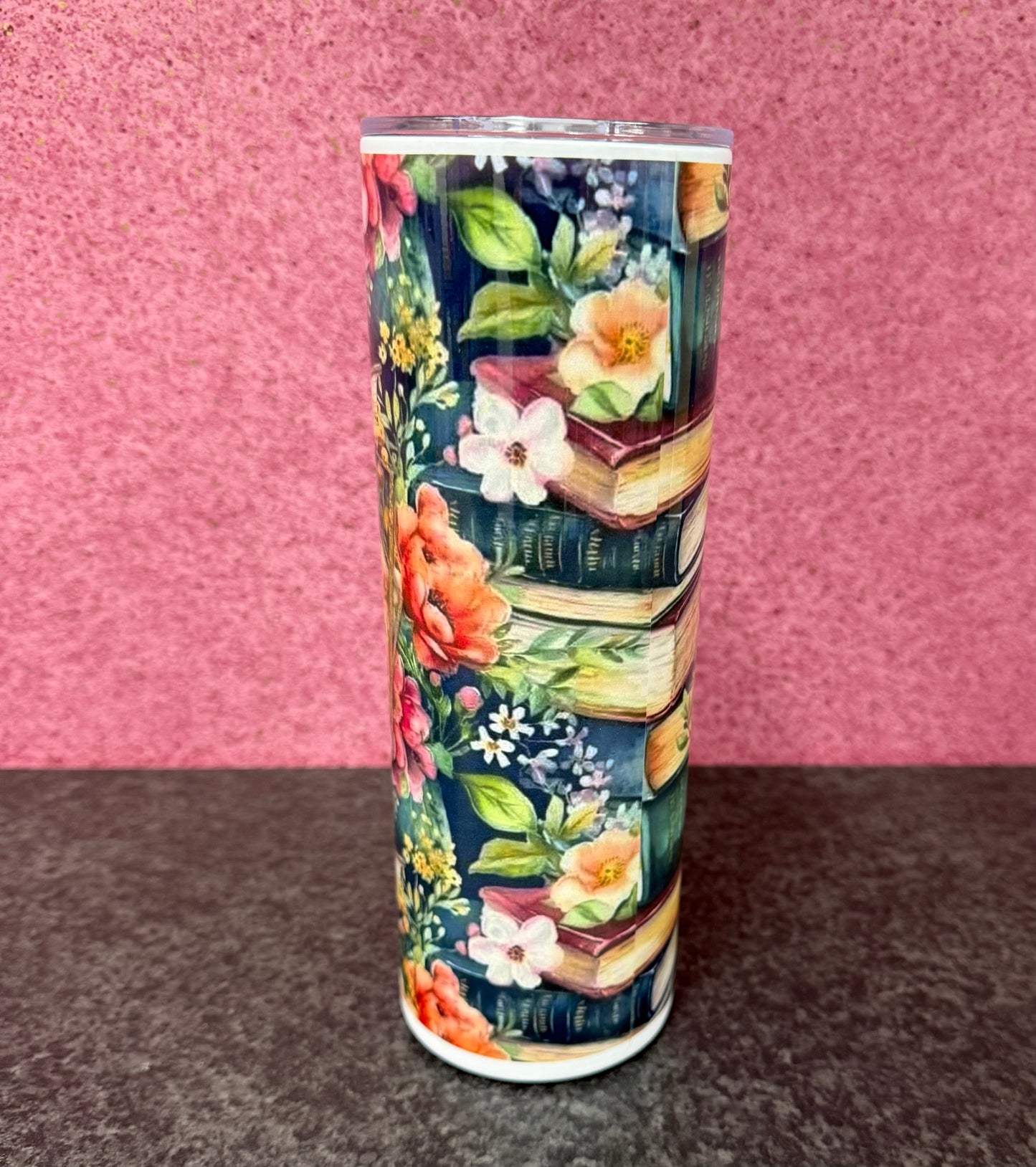 Easily Distracted by Books, 20oz Tumbler, Insulated, Stainless Steel, Hot & Cold use, Personalised