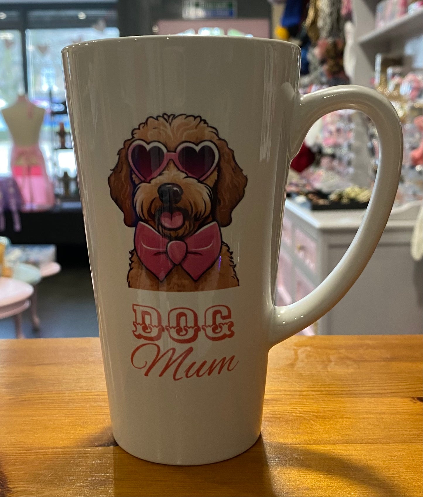 Dog Mum, Doodle, Latte, 17oz, Large, Ceramic Mug, Personalised