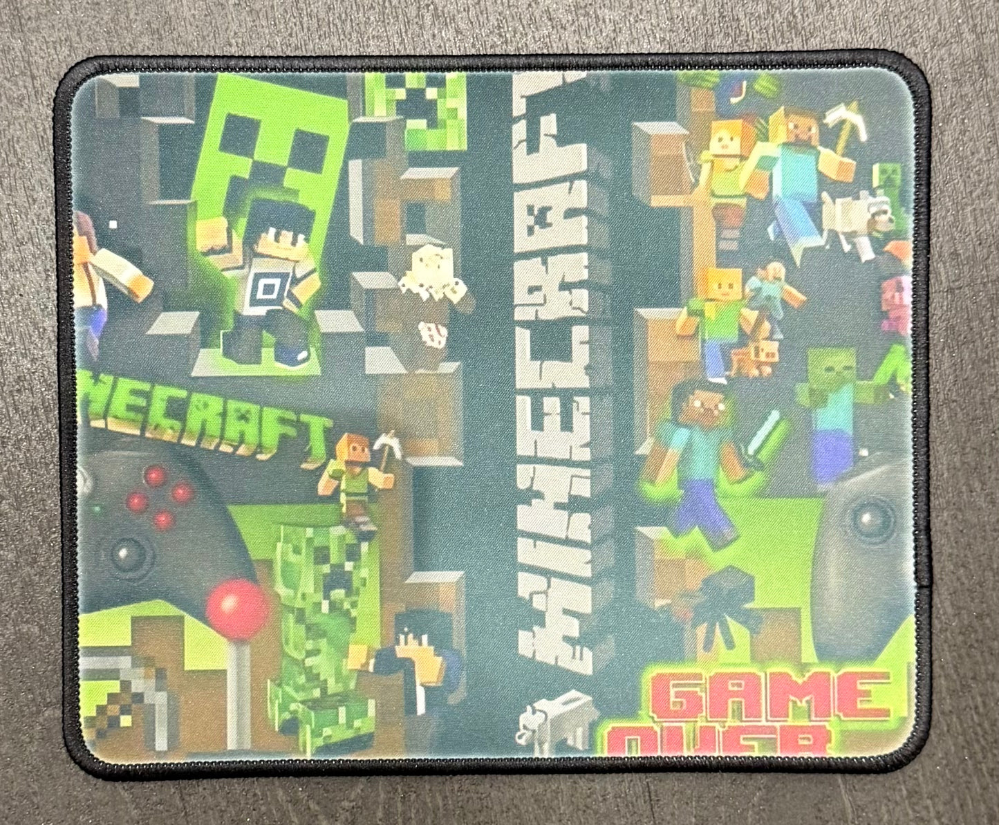 Minecraft Design, Fabric Mouse Mat, Desk Saver, Gamer, Work, Computer