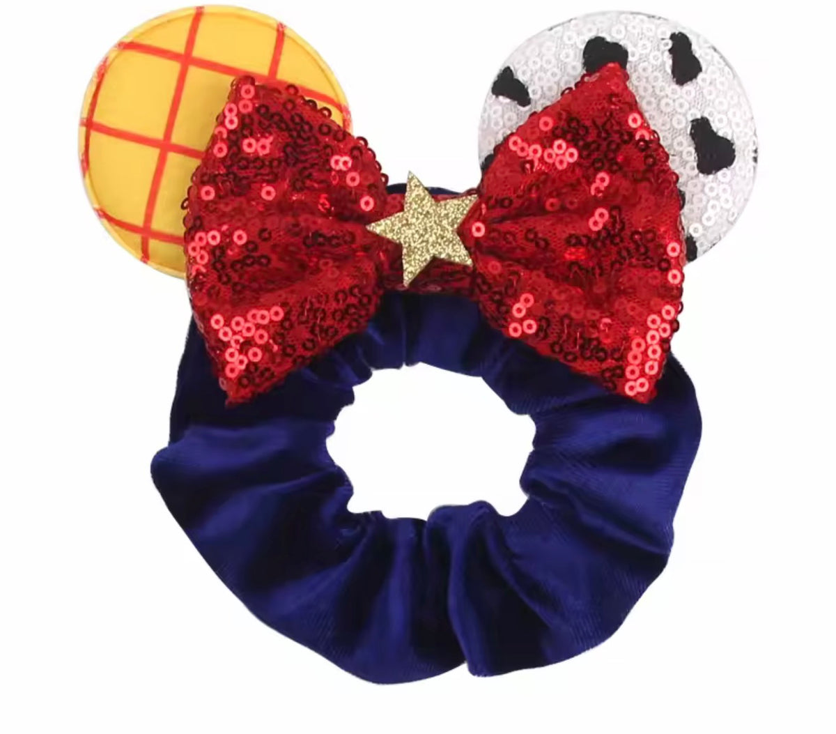 Mouse Ear Velvet Scrunchie, Toy Story, Woody, Jessie