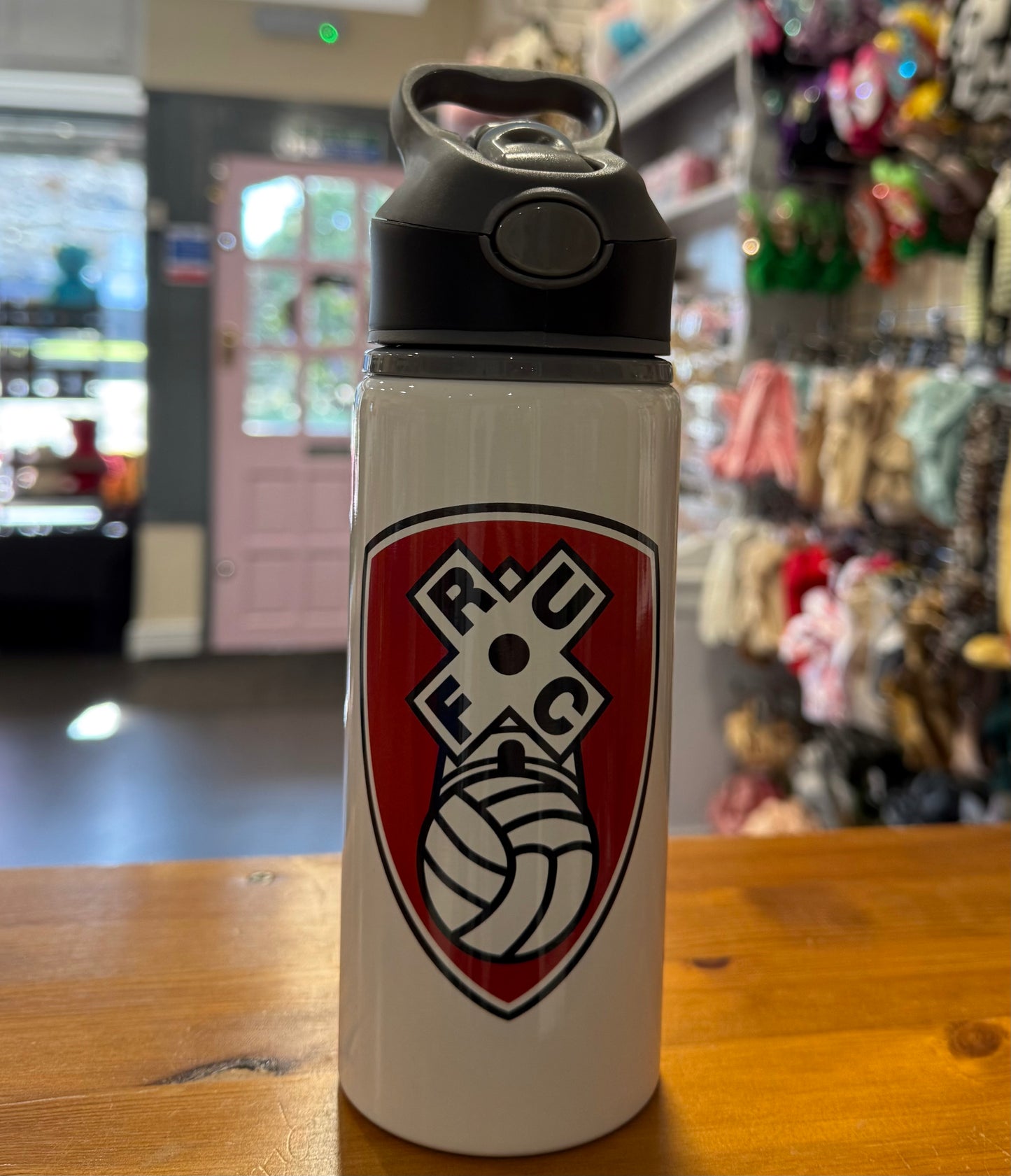 Rotherham United, Millers, Straw Lid, Flip Top, Water Bottle, Personalised