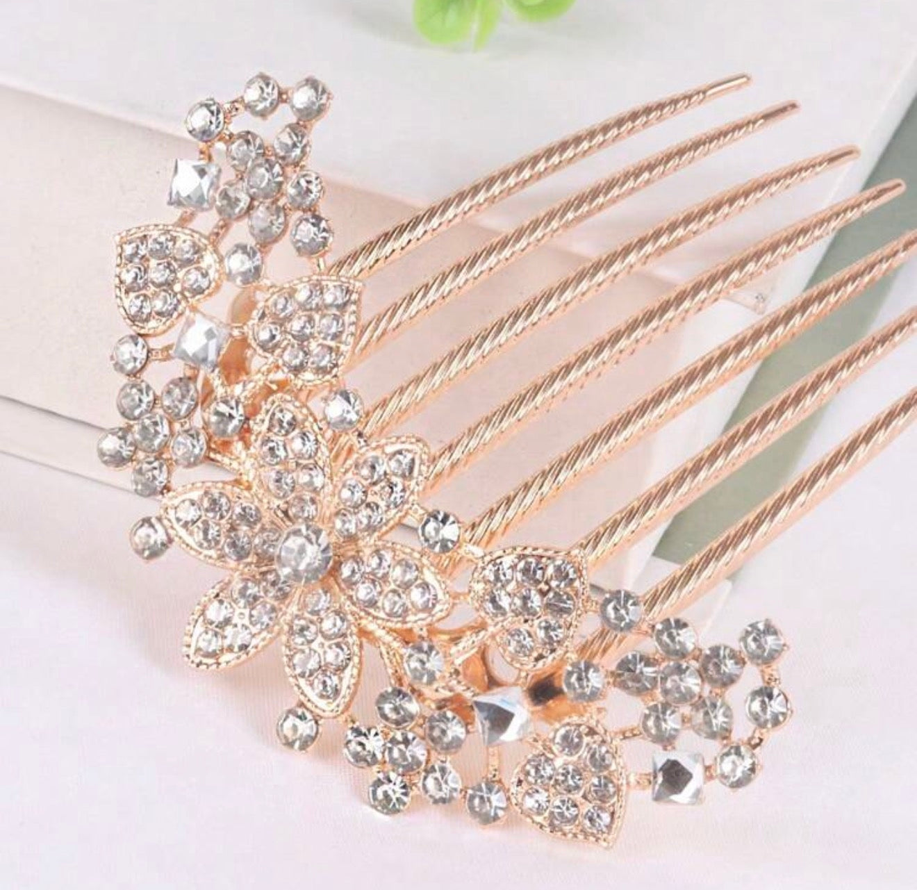 Silver Flower Hair Comb, Upto, Wedding, Comb, Hair Folk