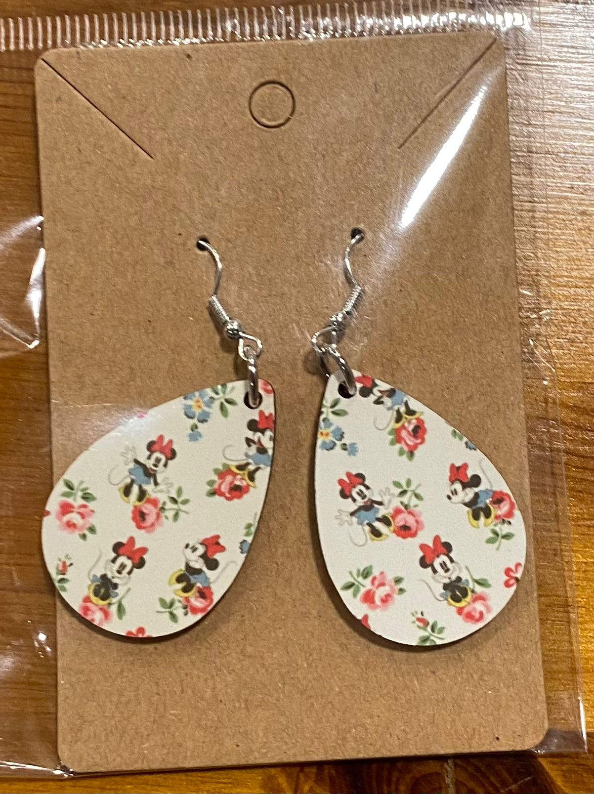 Minnie, Rose Pattern, Handmade Earrings