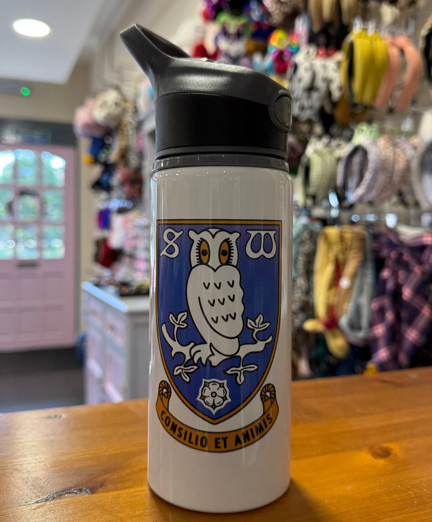 Sheffield Wednesday, Straw Lid, Flip Top, Water Bottle, Personalised