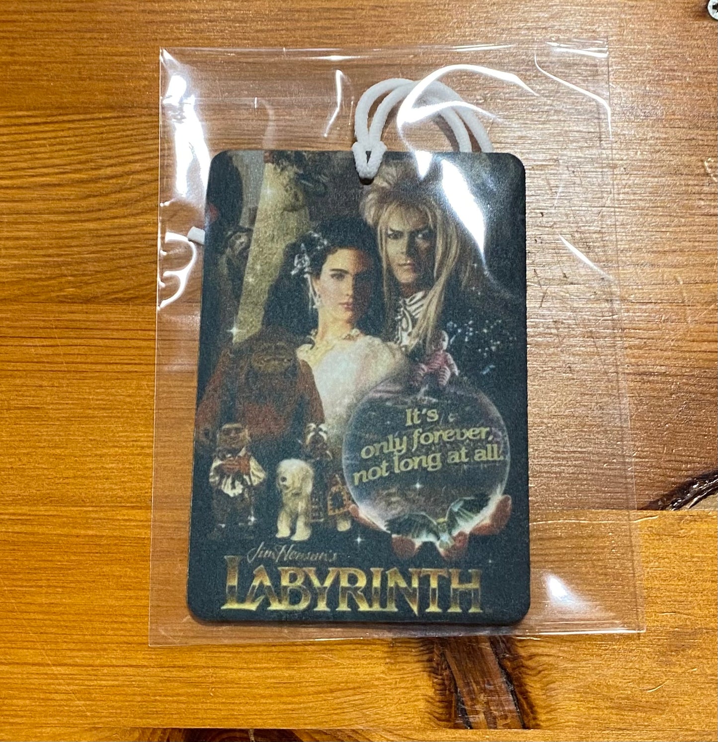 Labyrinth, Hanging Air Freshener, Funny Car Air Freshener, Bowie