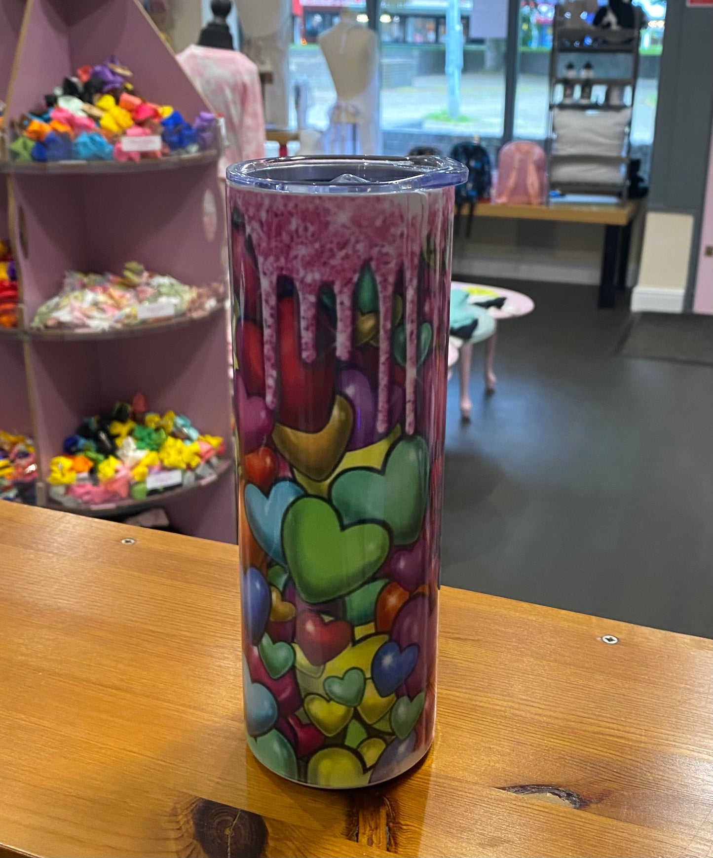 Hearts, 20oz Tumbler, Insulated, Stainless Steel, Hot & Cold use, Personalise