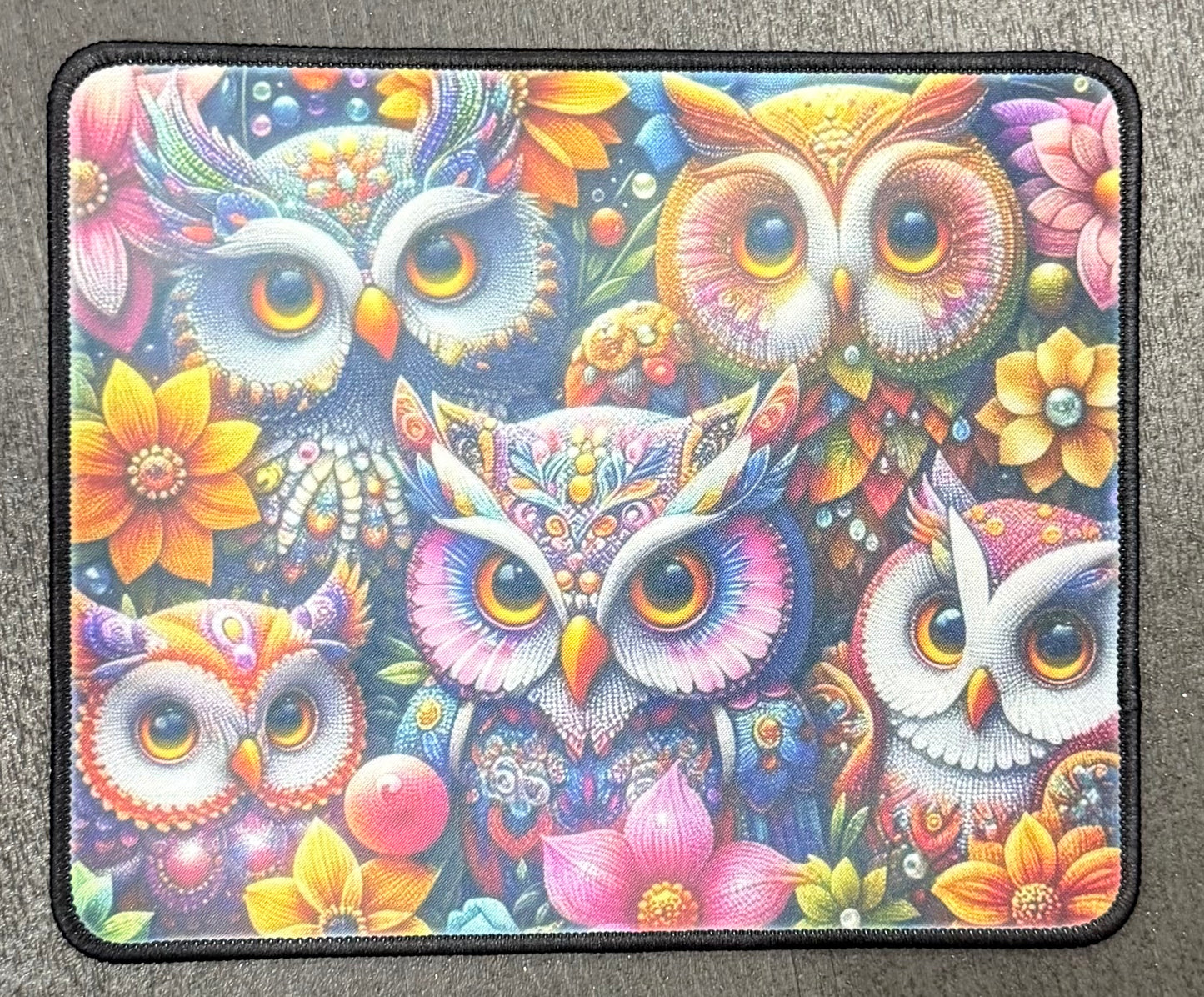 Owls, Animal Design, Fabric Mouse Mat, Desk Saver, Gamer, Work, Computer