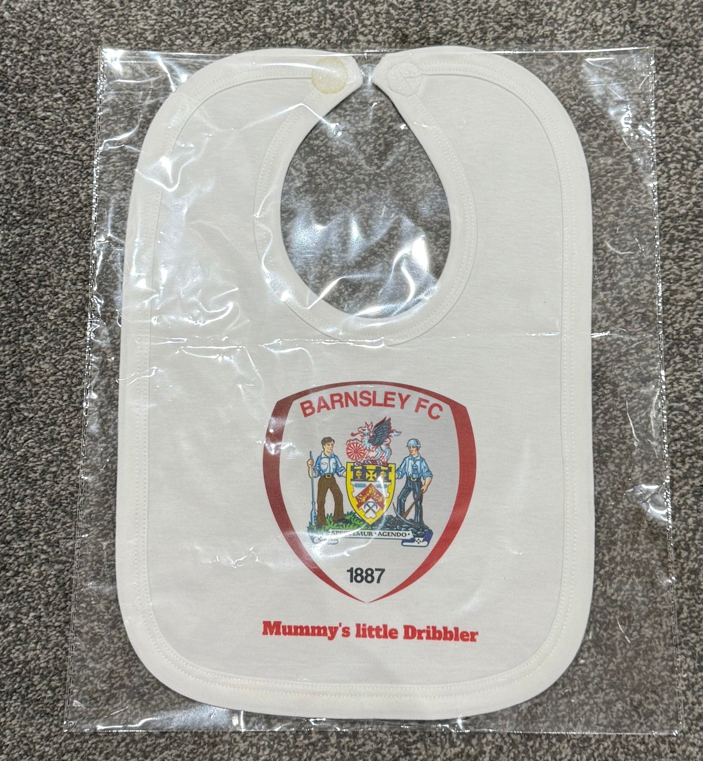 Barnsley Personalised Baby Bib! Family Name, Babies Name, Football Team