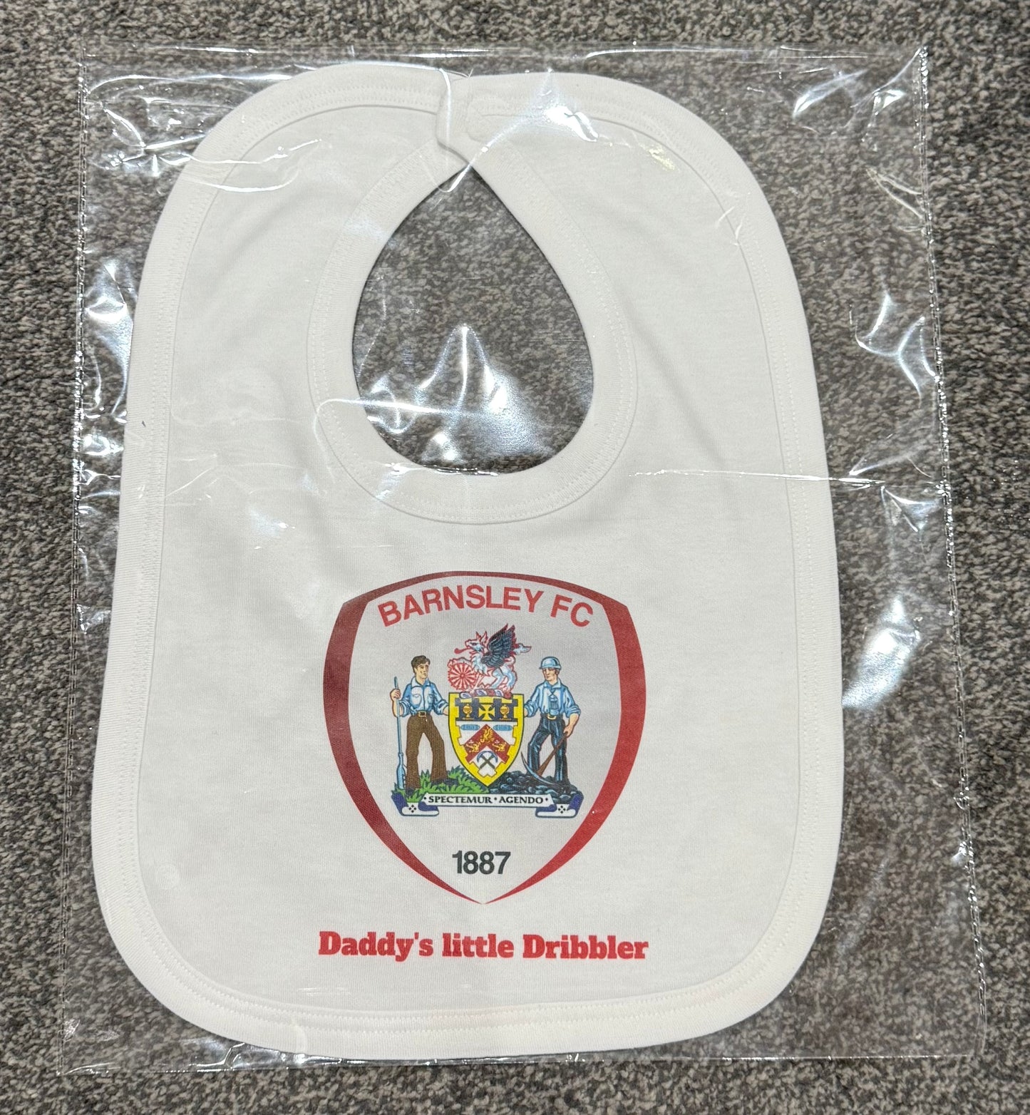 Barnsley Personalised Baby Bib! Family Name, Babies Name, Football Team