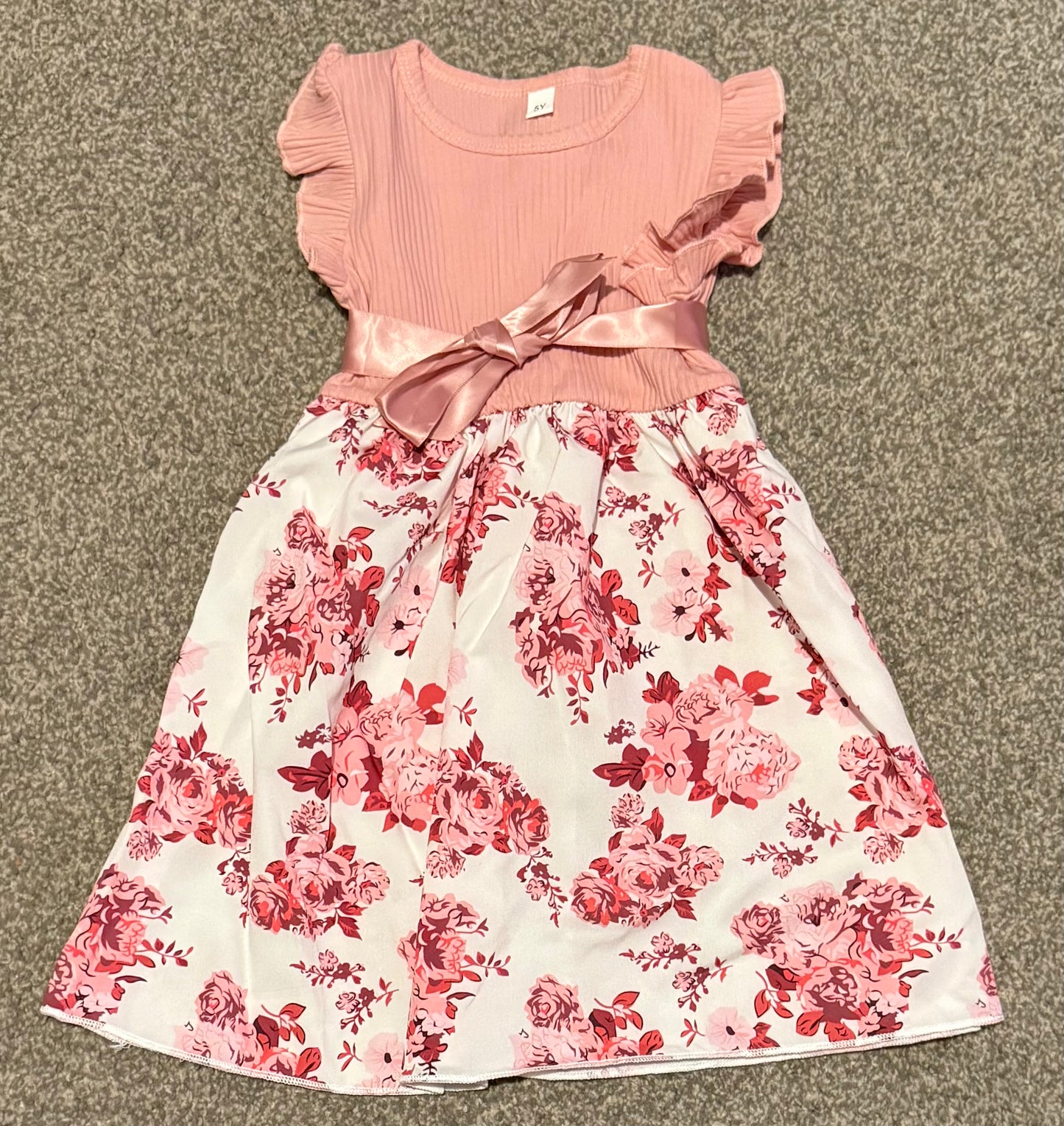 Pink & White, Floral Dress, Toddler, Children