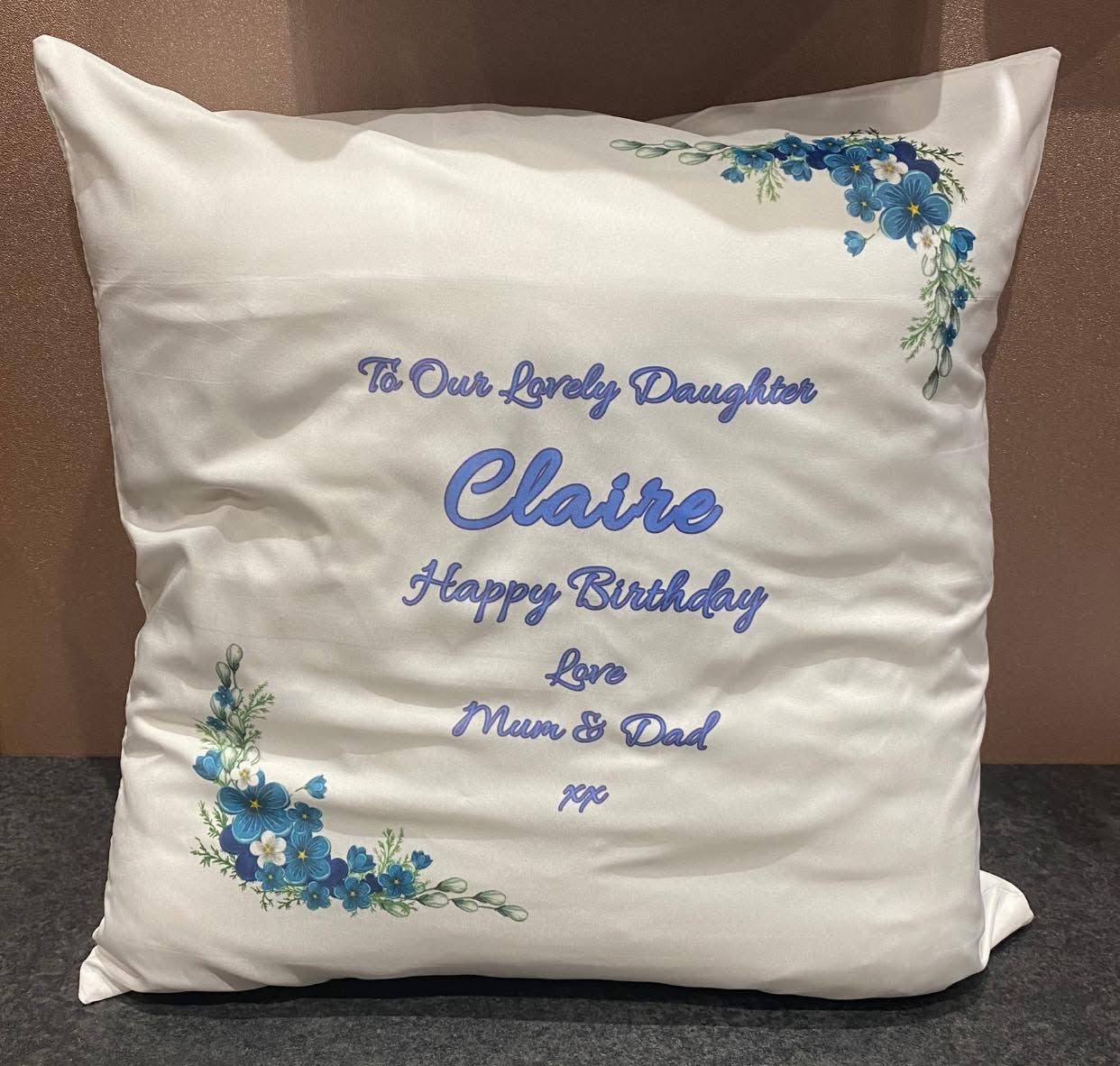 Personalised Message Cushion, Birthday, Gift