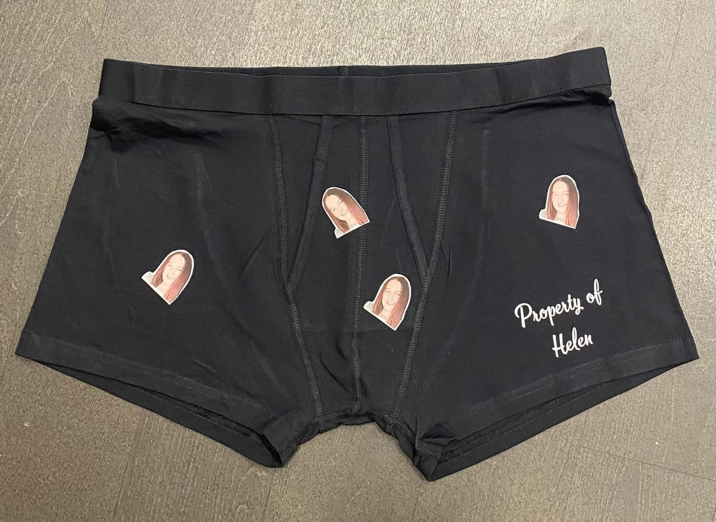 Your Face on Boxer Shorts, Property of … Personalised Novelty Adult Shorts, Gifts