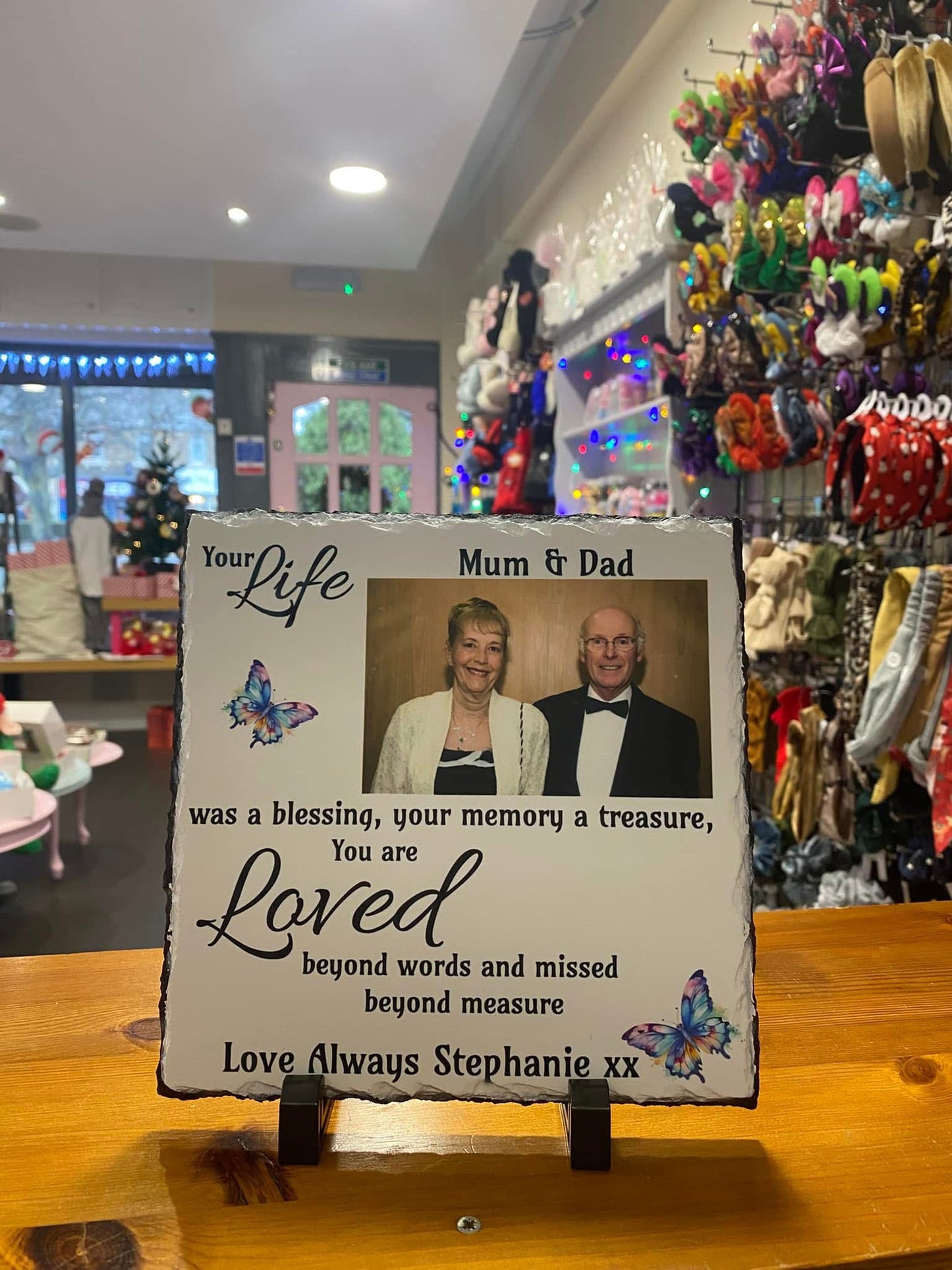 Personalised Photo Slate, Memorial, Mum, add your photo