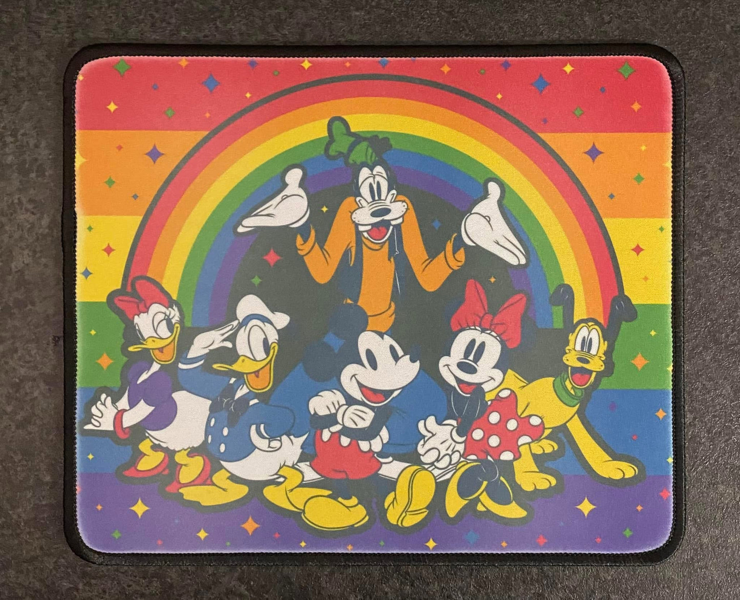 Mickey & Friends Design, Fabric Mouse Mat, Desk Saver, Gamer, Work, Computer