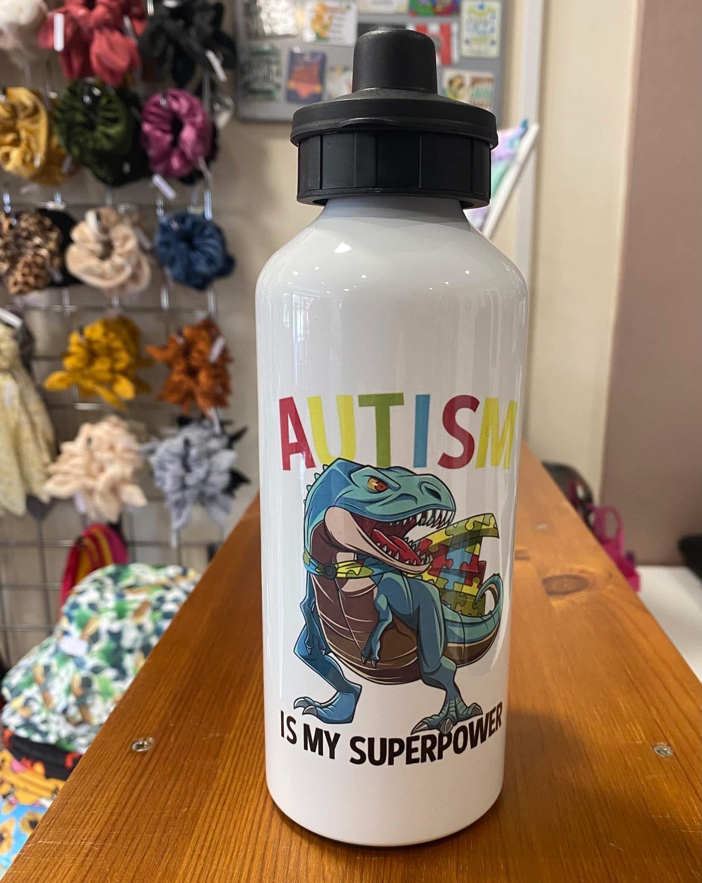 Autism, Dinosaur, Water Bottle, 600ml, Cold, Drinks