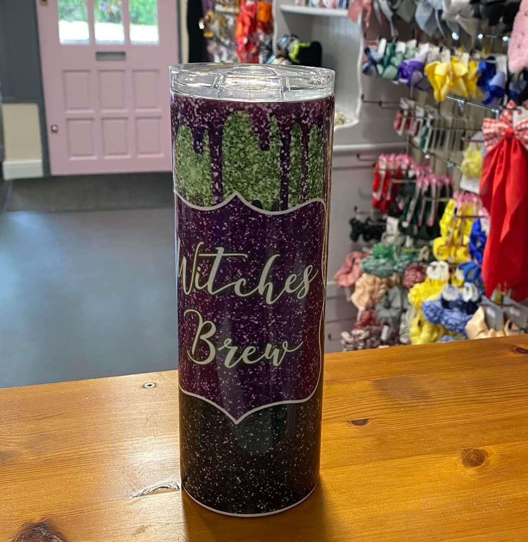 Halloween Witches Brew, 20oz Tumbler, Insulated, Stainless Steel, Hot & Cold use, Personalised