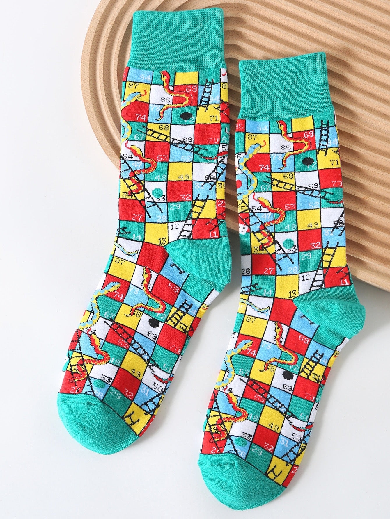 Game Novelty Socks, Adult Socks, Snakes & Ladders Socks