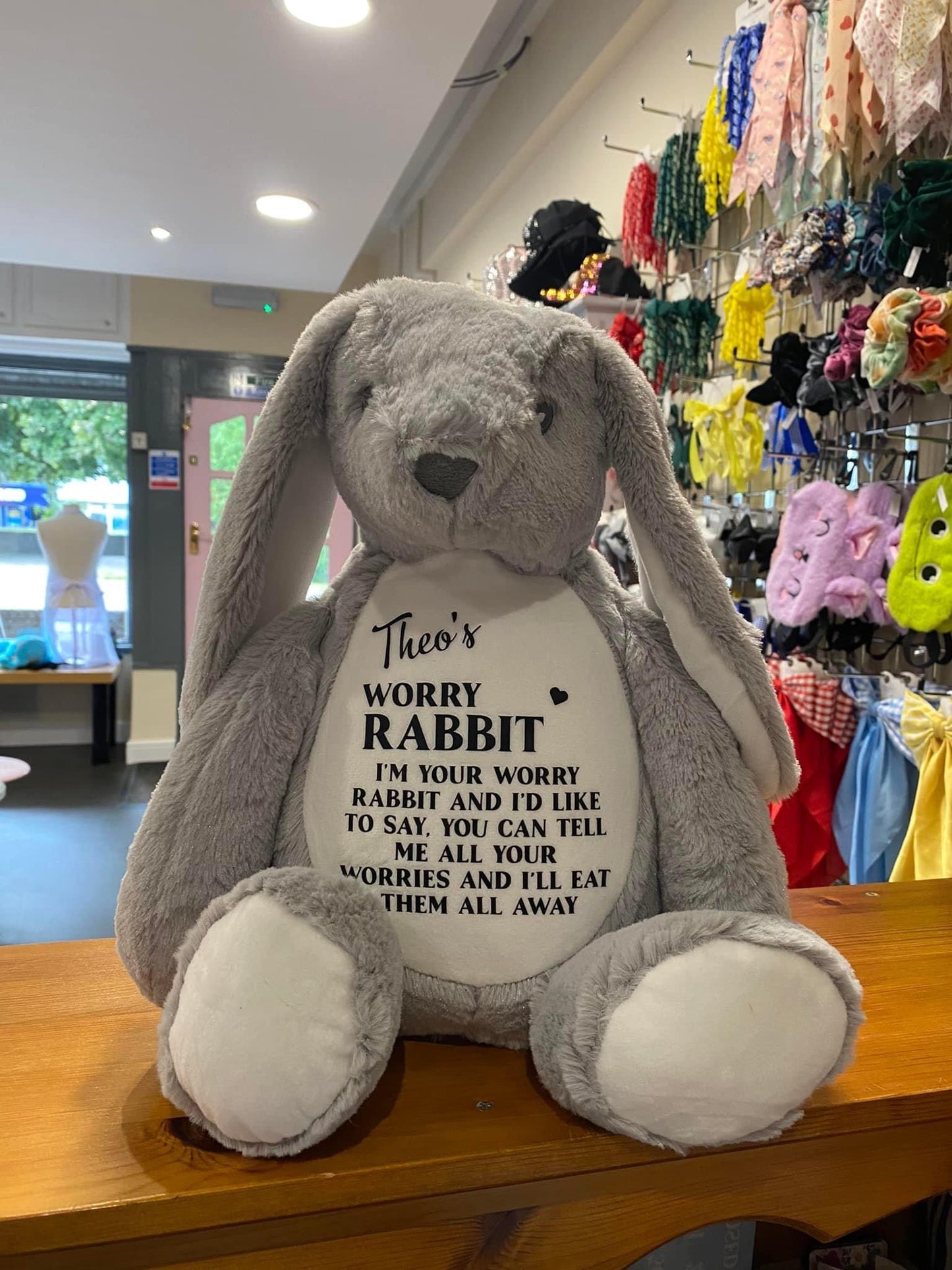 Worry Rabbit, Mumbles Bear, Personalised Soft Toy