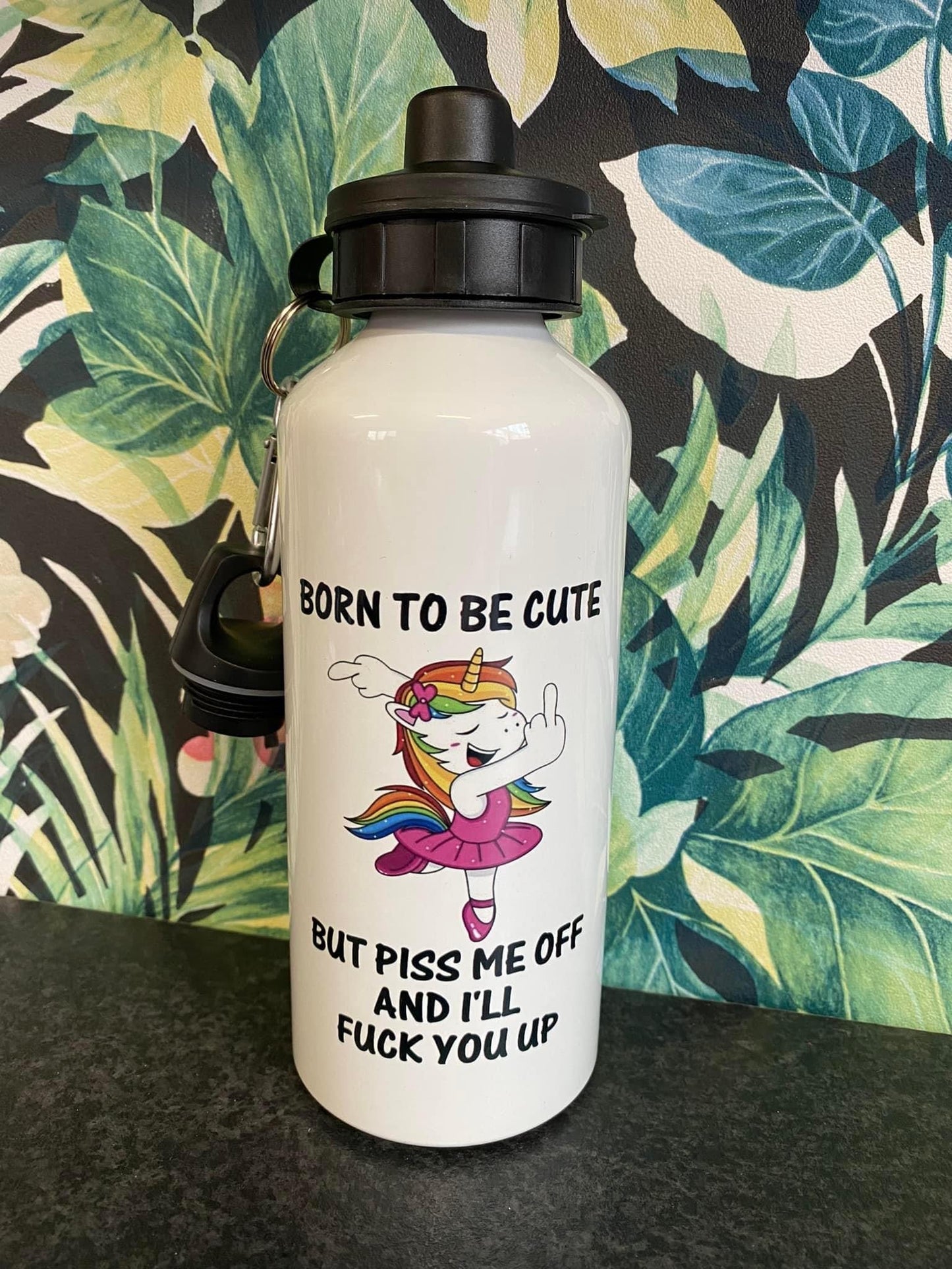 Born to be Cute, Unicorn, Water Bottle