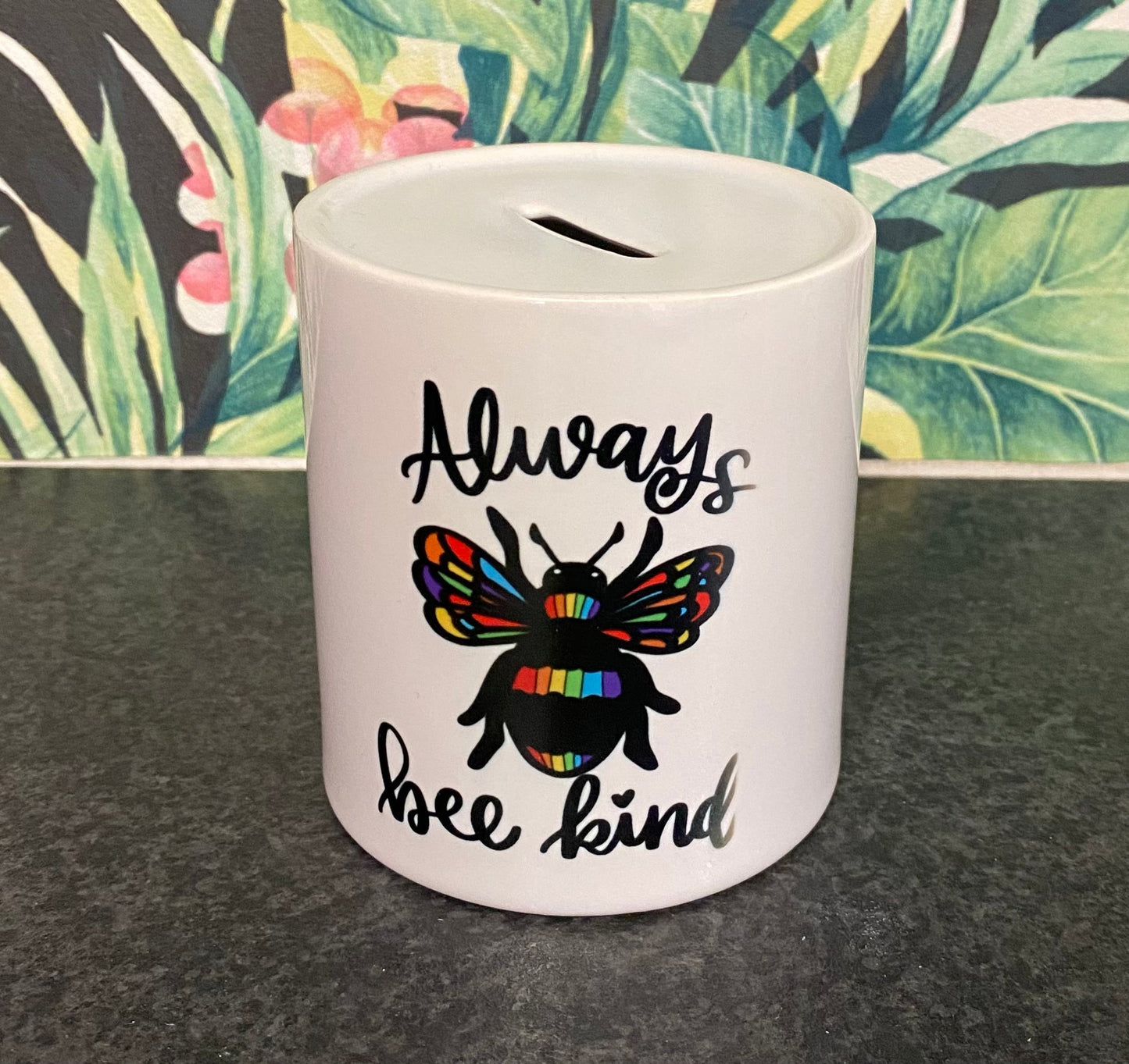 Always Bee Kind Money Box, Piggy Bank, Savings, Ceramic Money Box, Personalisation