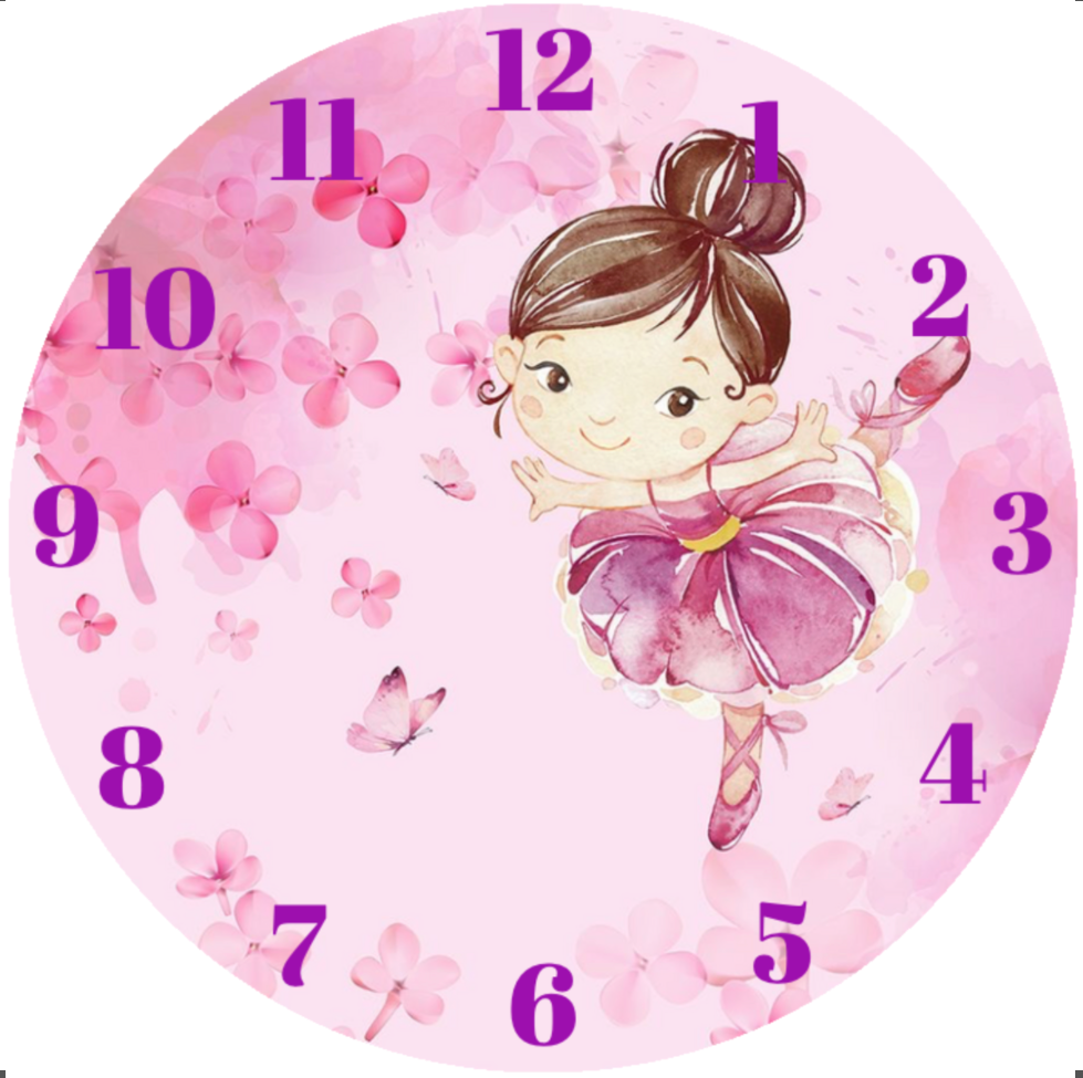 Ballet, Ballerina Design, Toughened Glass Clock
