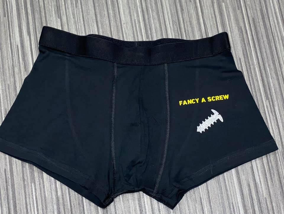 Boxer Shorts, Fancy a Screw, Personalised Novelty Adult Shorts, Valentines, Gifts