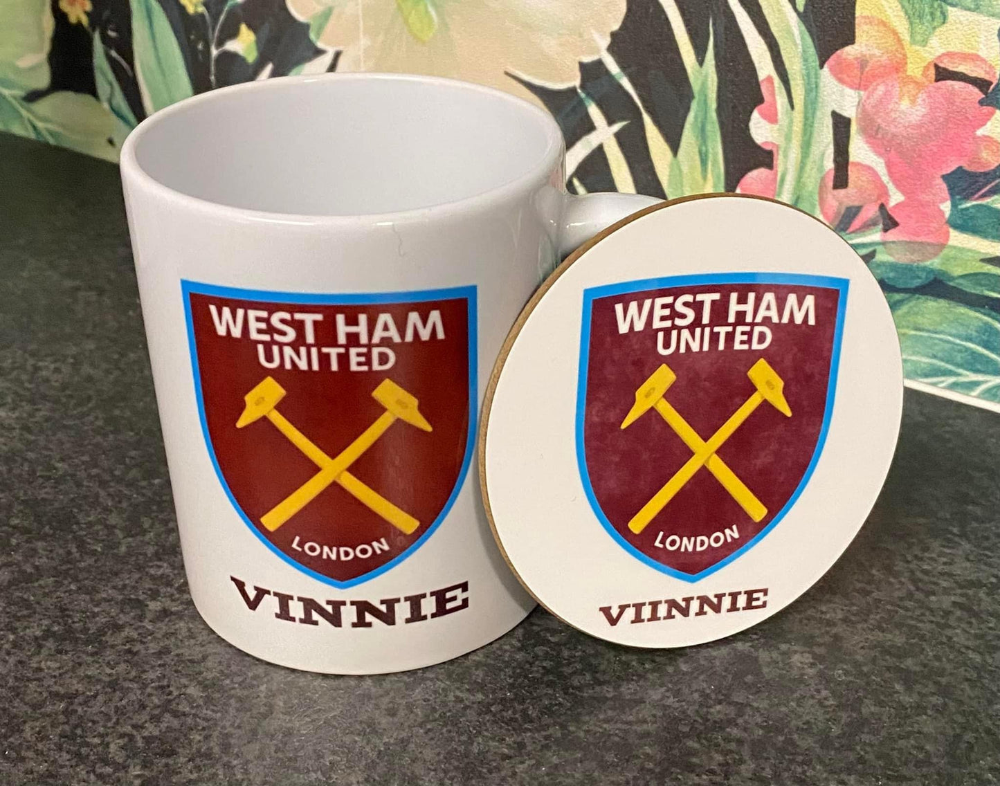 West Ham, Ceramic Mug & Coaster, Football, Hammers