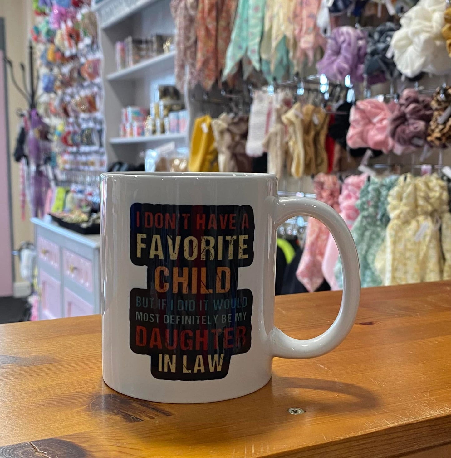 I dont have a favourite child, but if i did, it would be my Daughter in Law, Ceramic Mug & Coaster