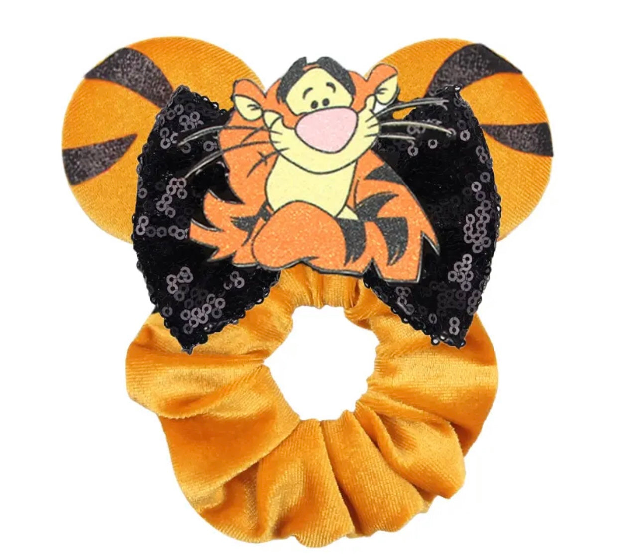 Mouse Ear Velvet Scrunchie, Tigger, Winnie the Pooh