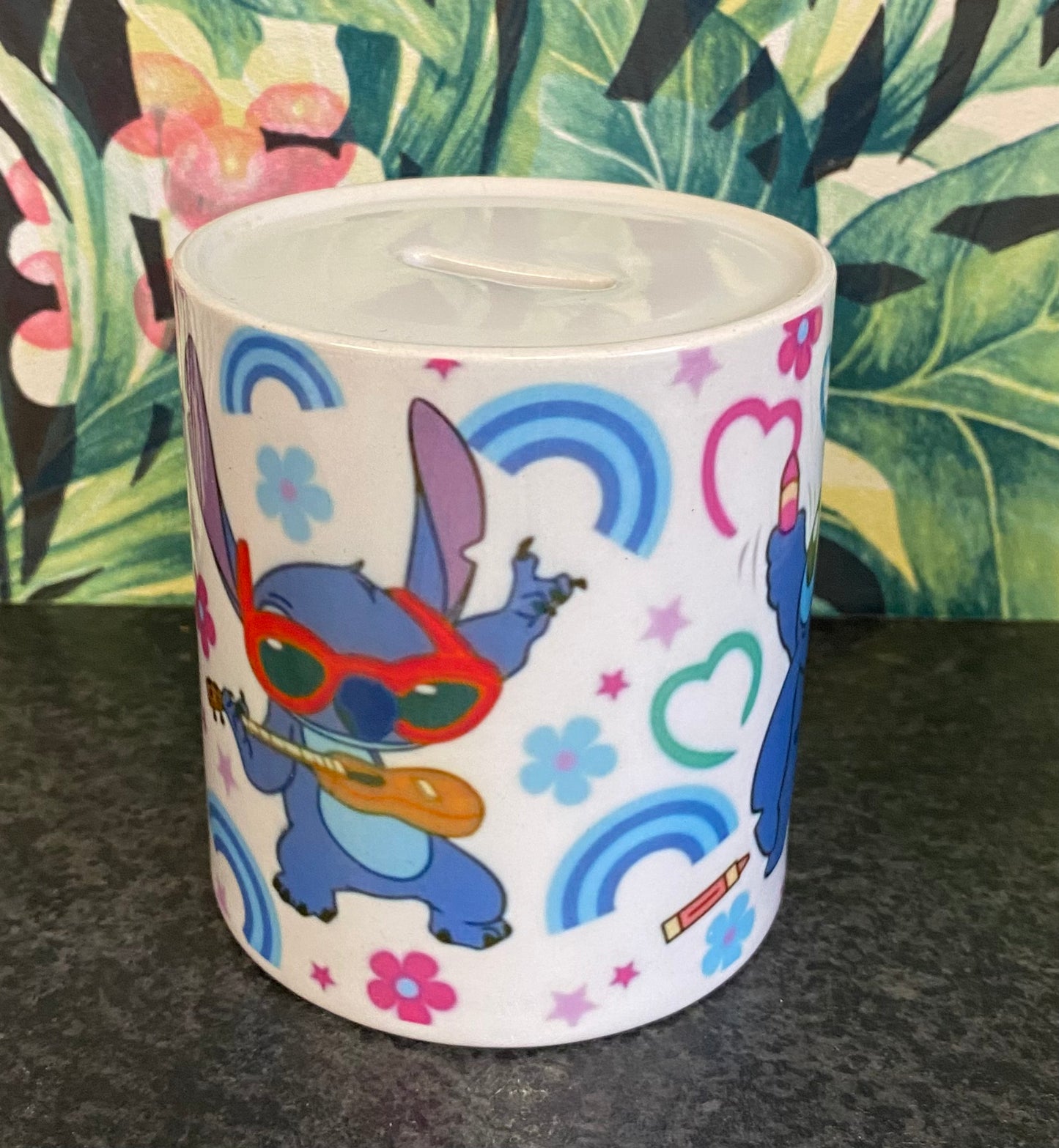 Stitch Money Box, Piggy Bank, Savings, Ceramic Money Box, Personalisation