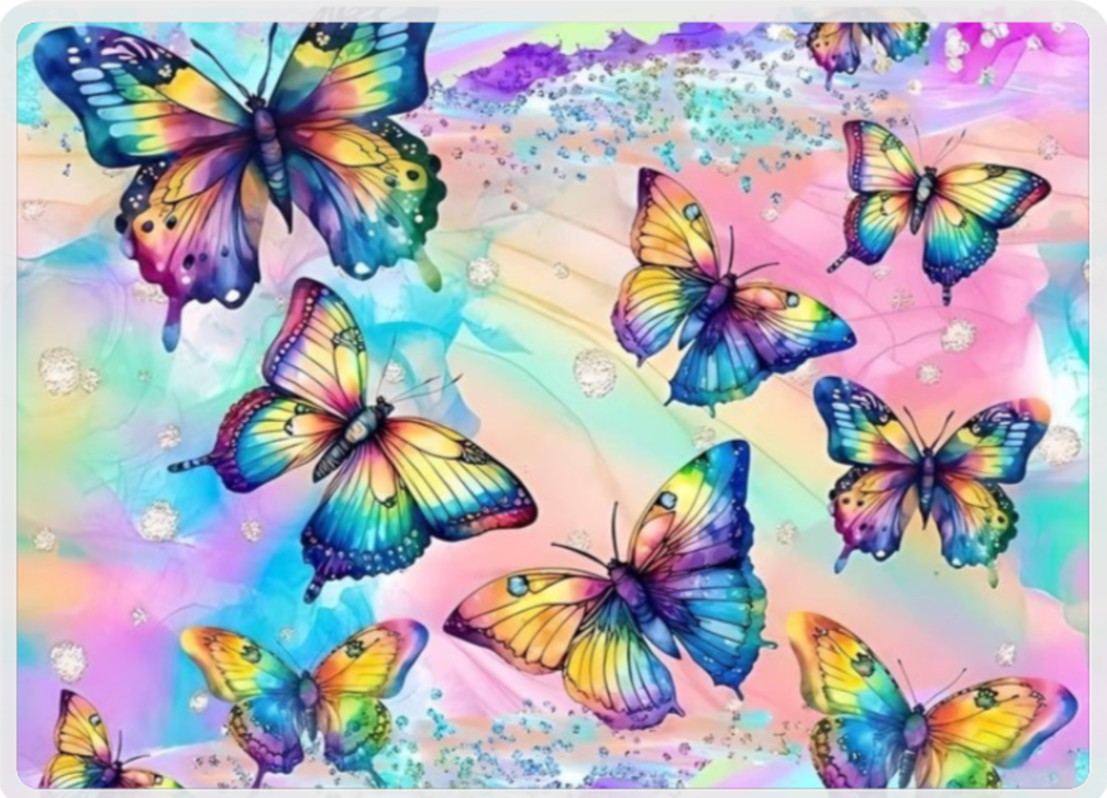 Glass Chopping Board, Butterfly, Worktop Saver