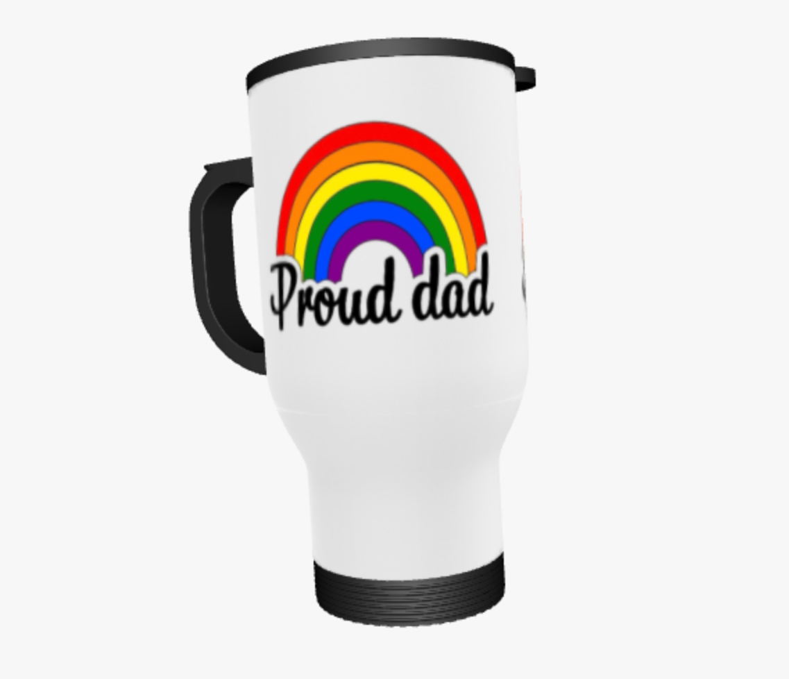 Proud Dad, LGBTQ+ Travel mug, Thermos, Gay Pride