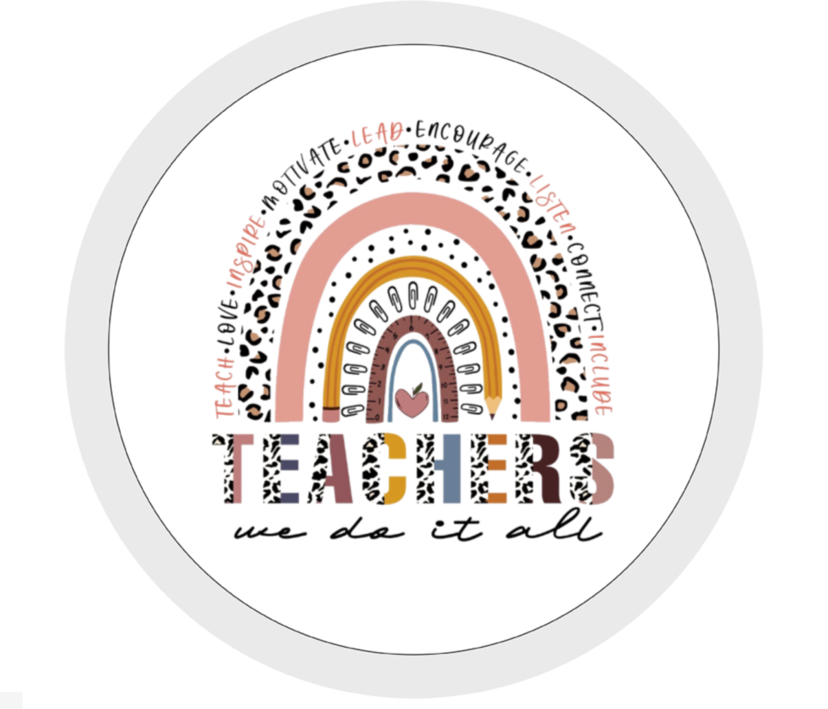 Teacher Rainbow Ceramic Mug & Coaster