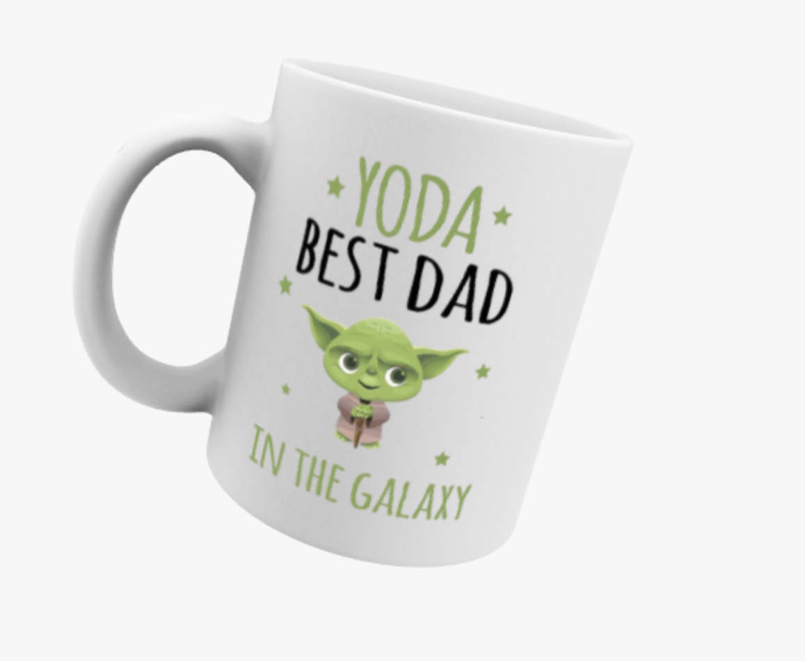 Yoda Best Dad, Personalised, Ceramic Mug & Coaster