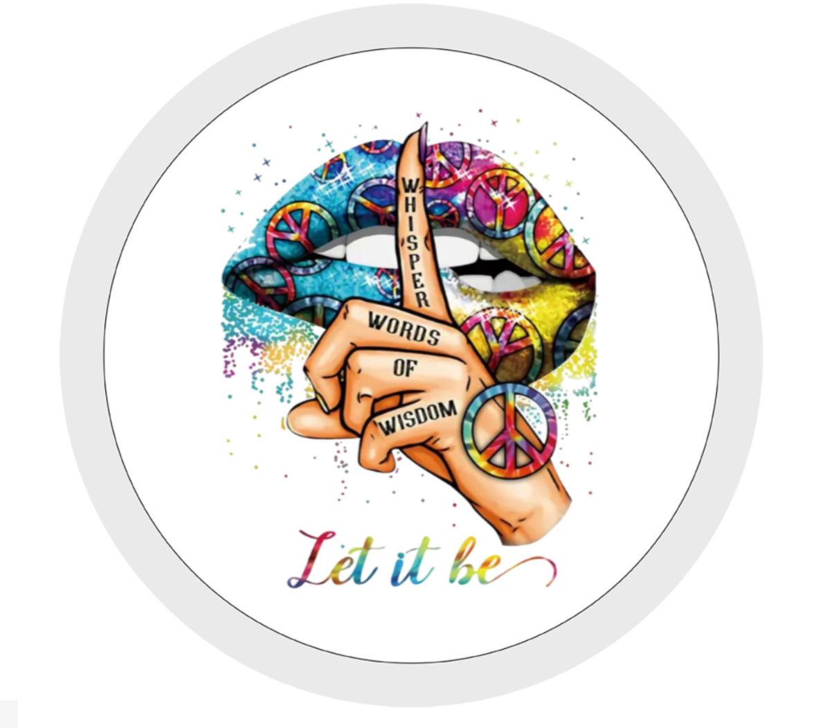 Whisper Words of Wisdom, Let it Be, Ceramic Mug & Coaster