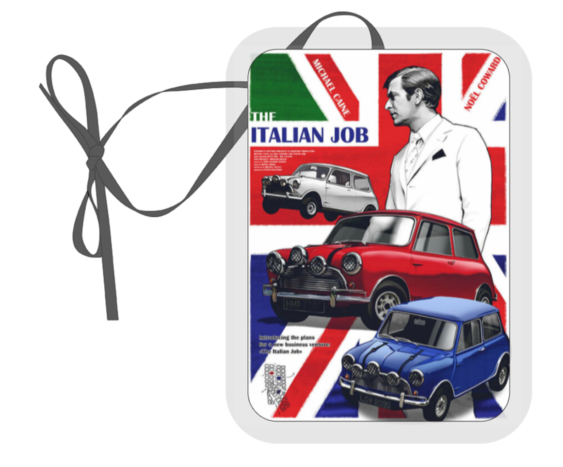 Italian Job, Hanging Air Freshener, Funny Car Air Freshener, Retro