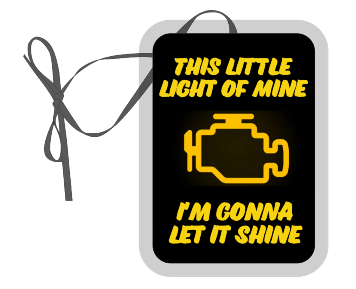 Engine Management Light, Hanging Air Freshener, Funny Car Air Freshener