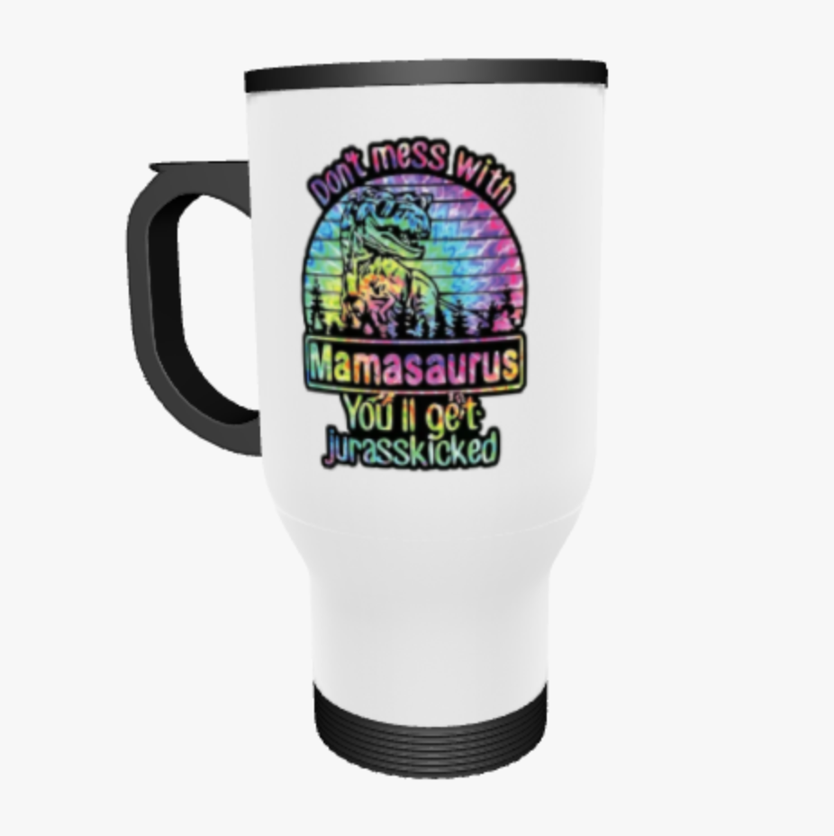 Mamasaurus, Dinosaur, Thermos, Travel Mug