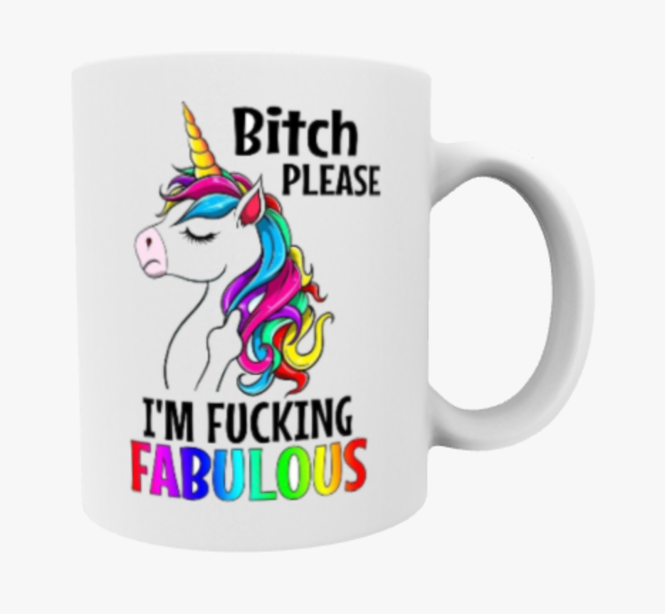 Bitch Please, Unicorn, Fabulous, Ceramic Mug & Coaster