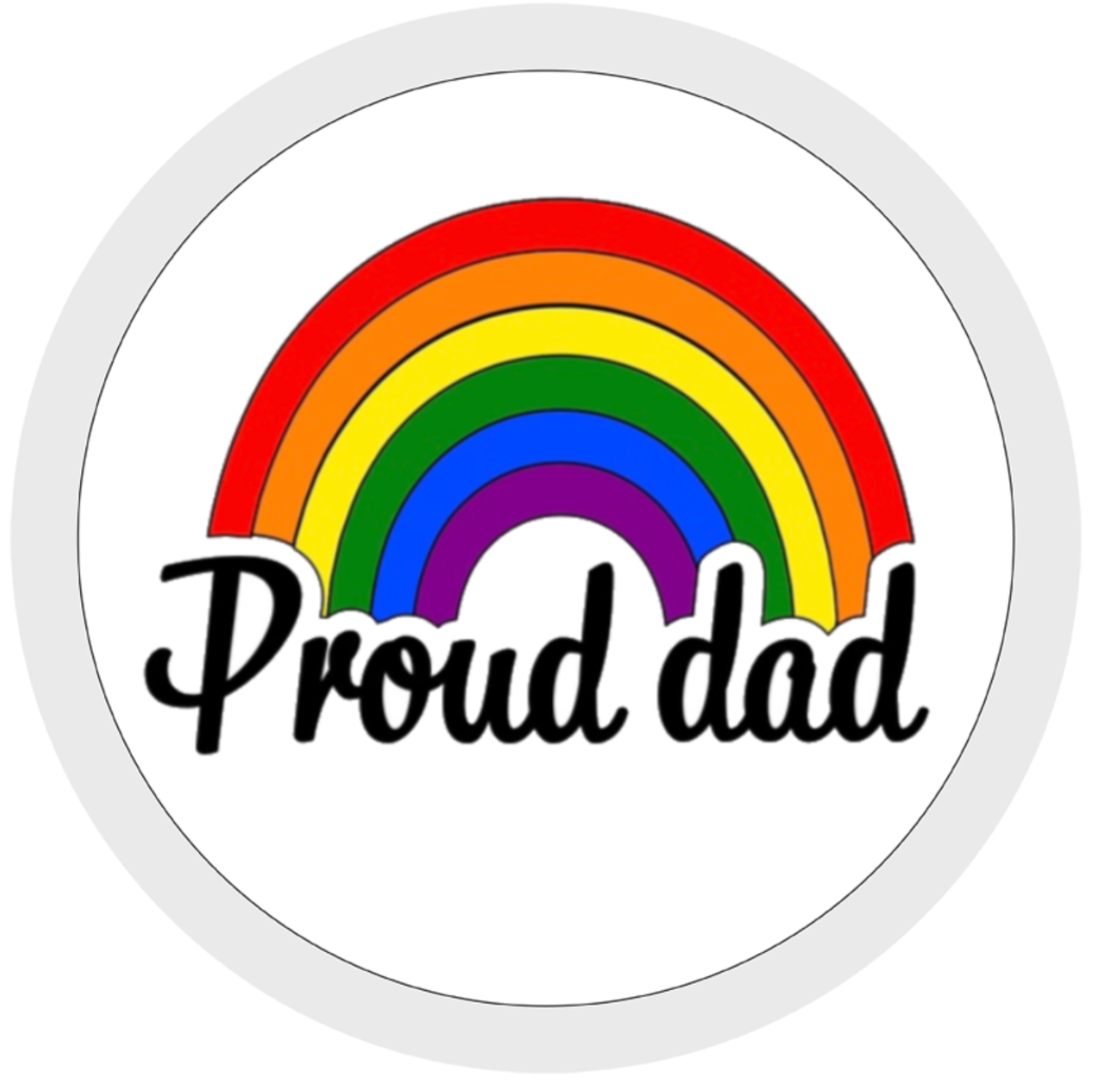 Proud Dad, LGBTQ+ Ceramic Mug & Coaster