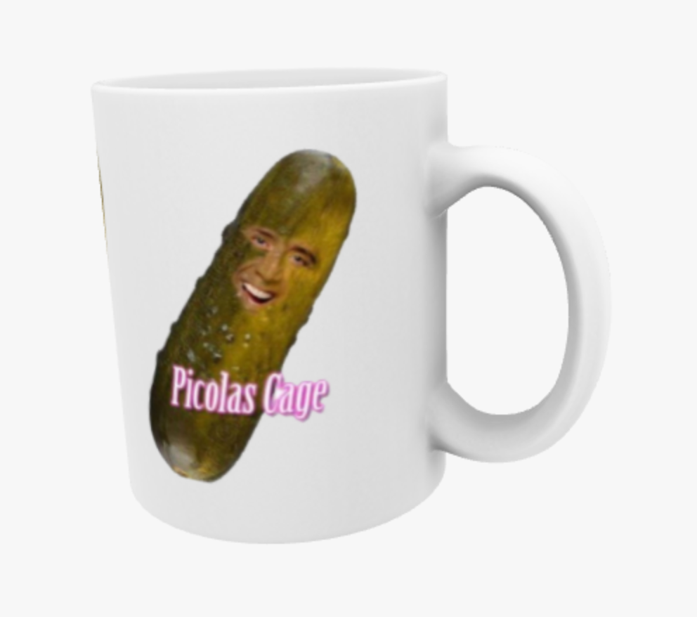 Picolas Cage, Nicolas Cage, Pickle, Ceramic Mug & Coaster