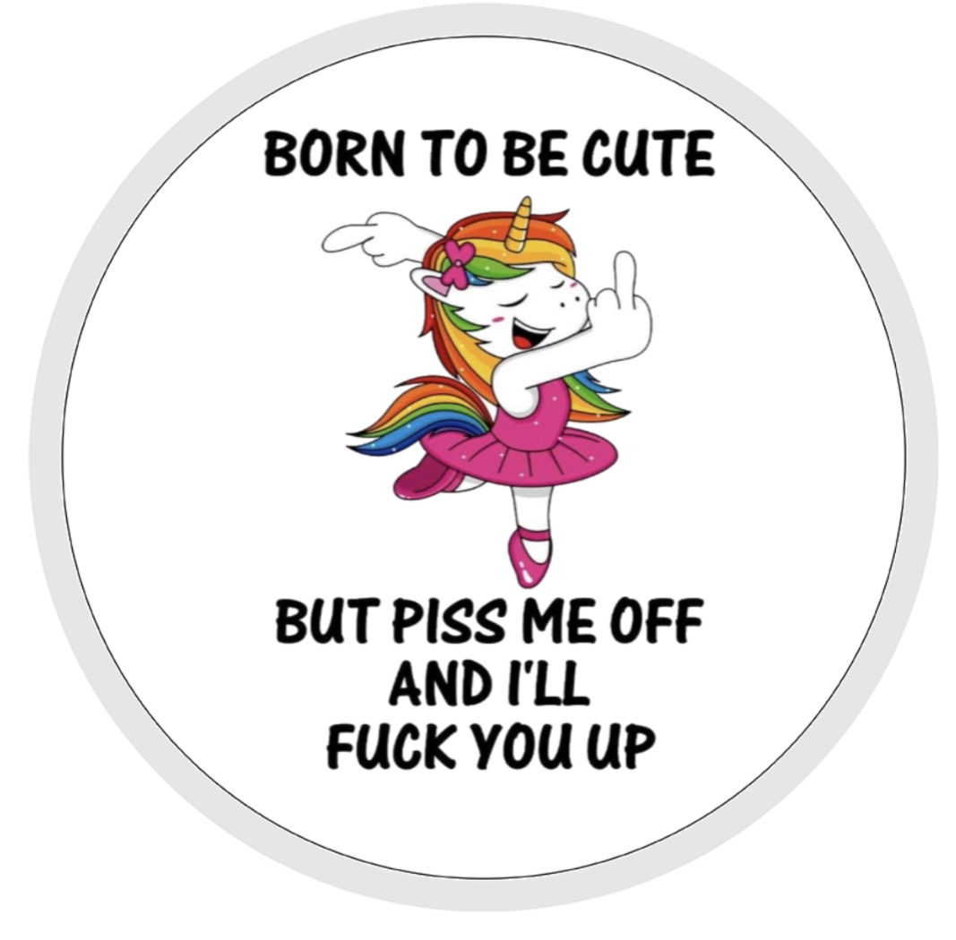 Born to be Cute, Unicorn, Ceramic Mug & Coaster
