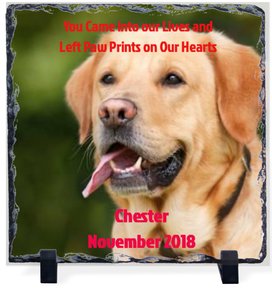 Personalised Pet Memorial Photo Slate